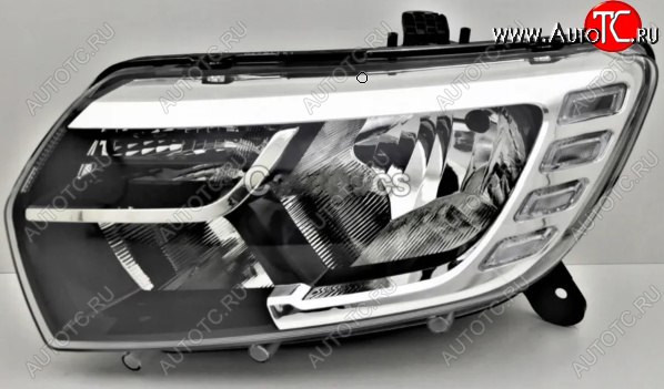 29 749 р. Левая передняя фара DEPO (с ДХО) Renault Logan 2 рестайлинг (2018-2025)  с доставкой в г. Чебоксары