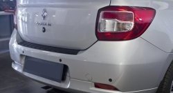 1 569 р. Накладка защитная на задний бампер RA  Renault Logan  2 (2014-2018) дорестайлинг  с доставкой в г. Чебоксары. Увеличить фотографию 2