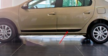 Молдинг двери RA (задний левый) Renault Logan  2 - Logan Stepway (Поверхность шагрень)