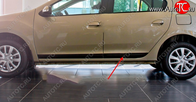 699 р. Молдинг двери RA (задний левый)  Renault Logan  2 - Logan Stepway (Поверхность шагрень)  с доставкой в г. Чебоксары