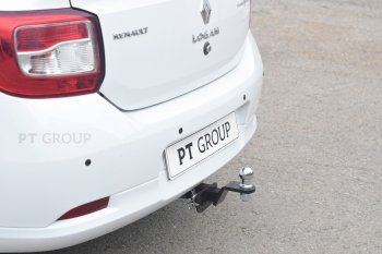 9 949 р. Фаркоп PT GROUP /съемный квадрат/ RENAULT Logan 2012-/ Logan Stepway 2018- Renault Logan 2 дорестайлинг (2014-2018)  с доставкой в г. Чебоксары. Увеличить фотографию 2