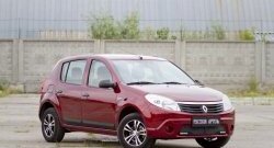 3 929 р. Молдинги дверей RA (Stepway, широкие, комплект) Renault Sandero Stepway (BS) (2010-2014) (Поверхность шагрень)  с доставкой в г. Чебоксары. Увеличить фотографию 2