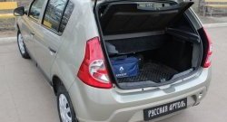 1 999 р. Пластиковый порожек в багажник автомобиля RA  Renault Sandero  (BS) (2009-2014) (Standart)  с доставкой в г. Чебоксары. Увеличить фотографию 2