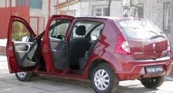 2 119 р. Накладки порожков салона RA Renault Sandero (BS) (2009-2014) (Комплект (передние+задние))  с доставкой в г. Чебоксары. Увеличить фотографию 6