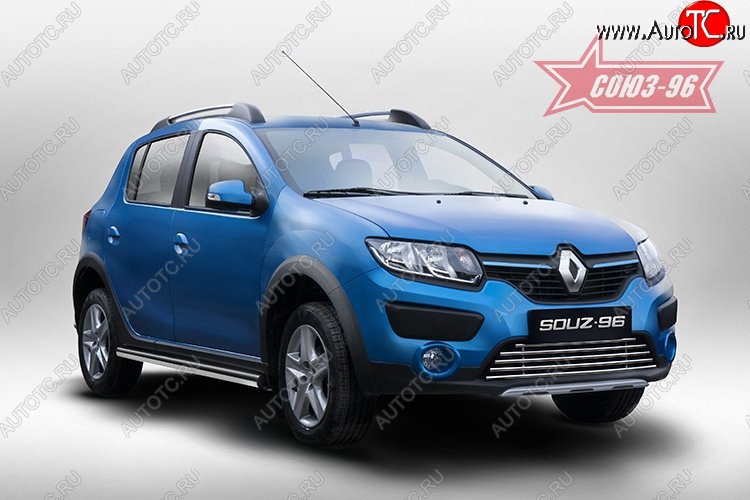 6 569 р. Декоративный элемент воздухозаборника Souz-96 Stepway (d16)  Renault Sandero Stepway  (B8) (2014-2018) дорестайлинг  с доставкой в г. Чебоксары