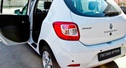 2 059 р. Накладки порожков салона RA  Renault Sandero  (B8) (2014-2018) дорестайлинг (Комплект (4 шт.))  с доставкой в г. Чебоксары. Увеличить фотографию 2