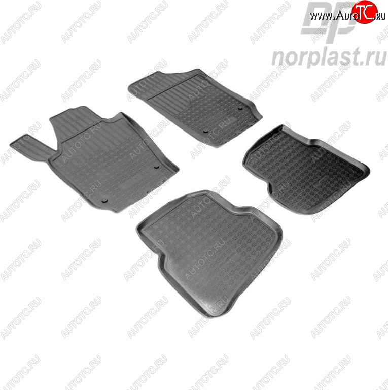 2 749 р. Комплект ковриков в салон Norplast Seat Ibiza 6J хэтчбэк 5 дв. доресталийнг (2008-2012) (черные)  с доставкой в г. Чебоксары