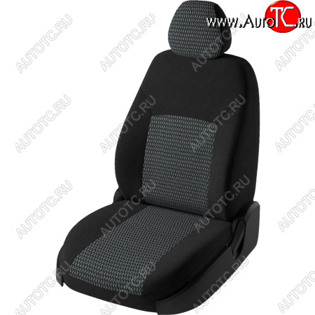 7 849 р. Чехлы сидений Lord Autofashion Дублин (жаккард, 60/40, раздельное заднее сиденье, 2Г-образ. подголовника) Ravon R4 (2016-2020) (Чёрный, зигзаг)  с доставкой в г. Чебоксары