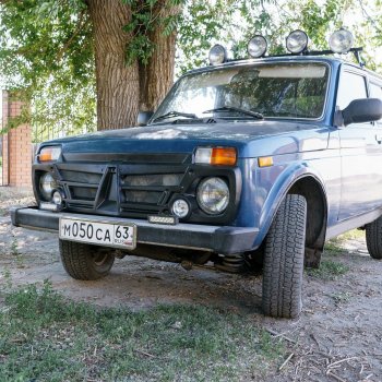 1 259 р. Декоративная решетка радиатора Autodemic (с противотуманками) Лада нива 4х4 2121-80 ФОРА (1995-2011)  с доставкой в г. Чебоксары. Увеличить фотографию 4