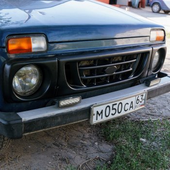 949 р. Декоративная решетка радиатора Autodemic Шашки Лада нива 4х4 2121-80 ФОРА (1995-2011)  с доставкой в г. Чебоксары. Увеличить фотографию 2