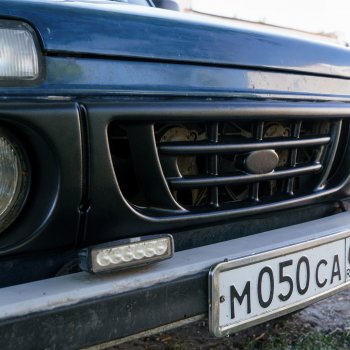 949 р. Декоративная решетка радиатора Autodemic Шашки Лада нива 4х4 2121-80 ФОРА (1995-2011)  с доставкой в г. Чебоксары. Увеличить фотографию 3
