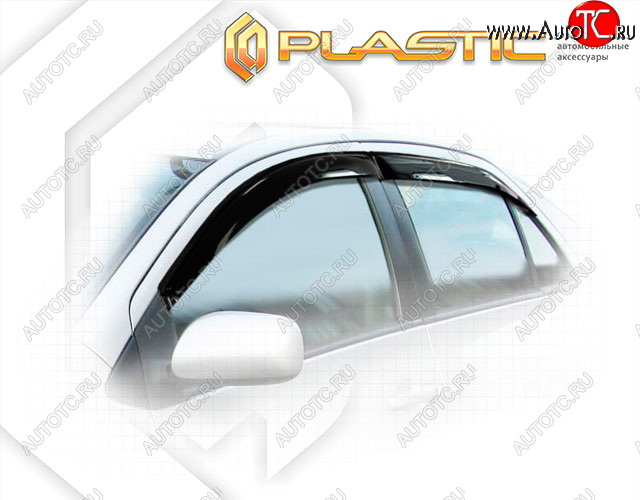 1 999 р. Ветровики дверей CA-Plastic  Toyota Yaris  XP90 (2006-2011) седан дорестайлинг, седан рестайлинг (Classic полупрозрачный)  с доставкой в г. Чебоксары