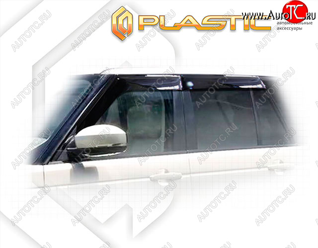 2 159 р. Ветровики дверей (Voque) CA-Plastic Land Rover Range Rover 4 L405 рестайлинг (2017-2022) (Classic полупрозрачный)  с доставкой в г. Чебоксары