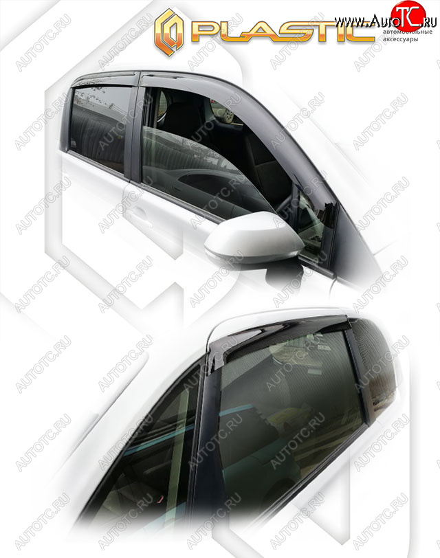1 899 р. Ветровики дверей CA-Plastic  Toyota Spade  NP140 (2012-2020) хэтчбэк 5 дв. (Classic полупрозрачный)  с доставкой в г. Чебоксары
