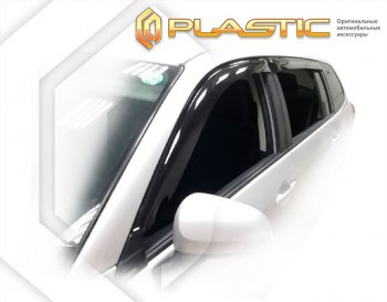 2 199 р. Дефлектора окон CA-Plastic Toyota Corolla Fielder E160 универсал 1-ый рестайлинг (2015-2017) (серия Classic полупрозрачный, Без хром. молдинга)  с доставкой в г. Чебоксары. Увеличить фотографию 2
