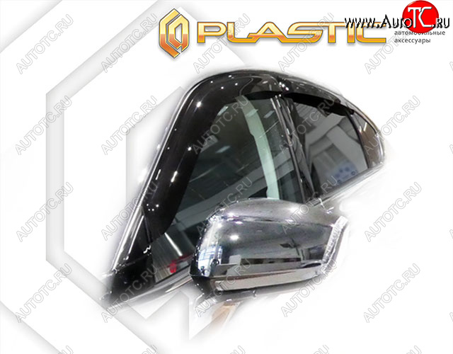 2 099 р. Ветровики дверей CA-Plastic Geely Tugella FY11,HPBA4 дорестайлинг (2019-2023) (Classic полупрозрачный, Без хром. молдинга)  с доставкой в г. Чебоксары