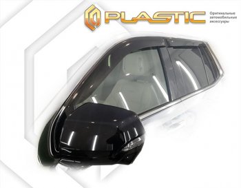 2 199 р. Дефлектора окон CA-Plastic Cadillac Escalade GMT 1XX   (2020-2022) (серия Classic полупрозрачный, Без хром. молдинга)  с доставкой в г. Чебоксары. Увеличить фотографию 2