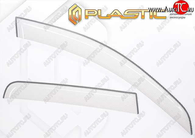 1 999 р. Ветровики дверей CA-Plastic  KIA Seltos (2019-2025) (Шелкография белая)  с доставкой в г. Чебоксары