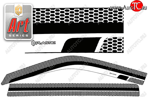 2 199 р. Ветровики дверей CA-Plastic  Toyota Succeed  XP50,XP160 (2014-2020) рестайлинг (Серия Art черная, без хром. молдинга)  с доставкой в г. Чебоксары