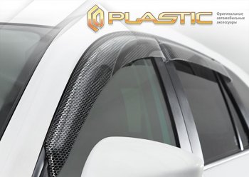 2 199 р. Ветровики дверей CA-Plastic  Hyundai Tucson  NX4 (2020-2022) (Серия Art черная, без хром. молдинга)  с доставкой в г. Чебоксары. Увеличить фотографию 2