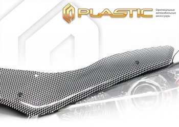 Дефлектор капота CA-Plastic Exclusive Hyundai Terracan HP рестайлинг (2004-2007) (Шелкография карбон серебро)