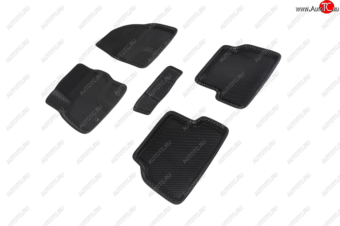 4 799 р. Коврики в салон EVA (3D, ромб, чёрные) Seintex Ford Focus 2 универсал дорестайлинг (2004-2008)  с доставкой в г. Чебоксары