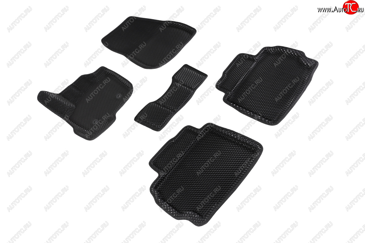 4 799 р. Коврики в салон EVA (3D, ромб, чёрные) Seintex Ford Mondeo MK5 CD391 дорестайлинг седан (2014-2018)  с доставкой в г. Чебоксары