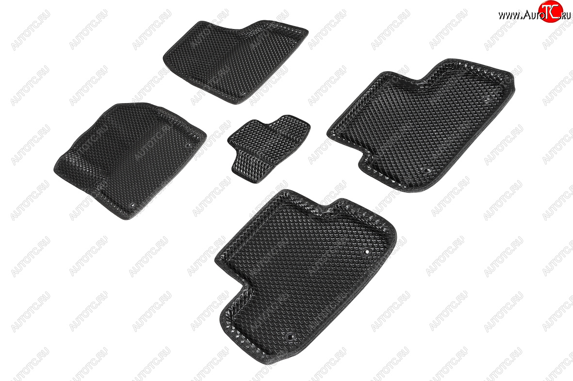 5 999 р. Коврики в салон EVA (3D, ромб, чёрные) Seintex Land Rover Discovery Sport L550 дорестайлинг (2014-2019)  с доставкой в г. Чебоксары