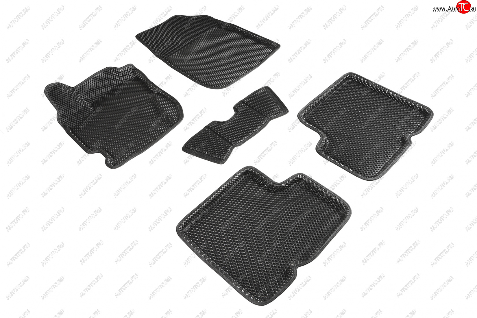 5 399 р. Коврики в салон EVA (3D, ромб, чёрные) Seintex Renault Duster HS рестайлинг (2015-2021)  с доставкой в г. Чебоксары