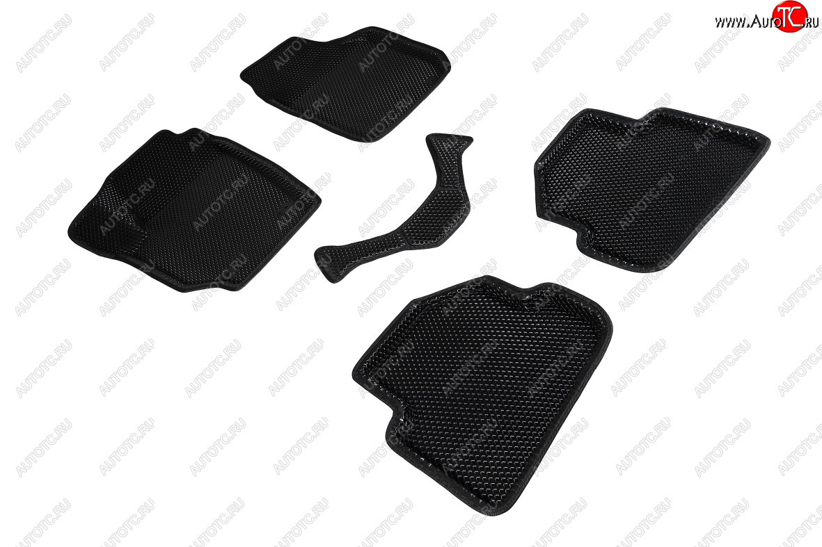 5 699 р. Коврики в салон EVA (3D, ромб, чёрные) Seintex Skoda Fabia Mk2 хэтчбэк рестайлинг (2010-2014)  с доставкой в г. Чебоксары