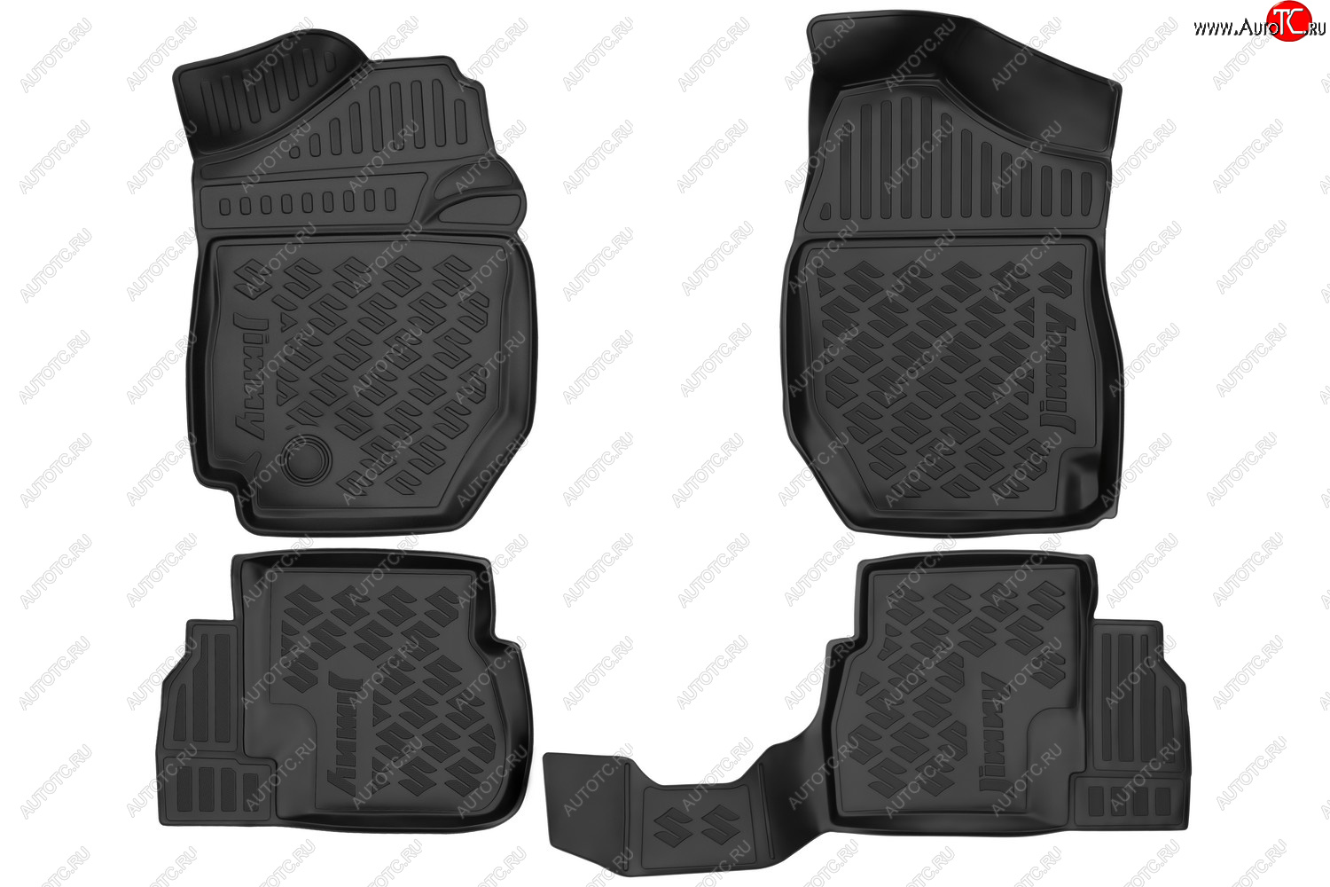 2 969 р. Коврики 3D в салон подходят для SUZUKI Jimny JB64 2018-, 4шт. (полиуретан)  Сузуки Джимни SUZUKI 990nf-78r61-000  с доставкой в г. Чебоксары