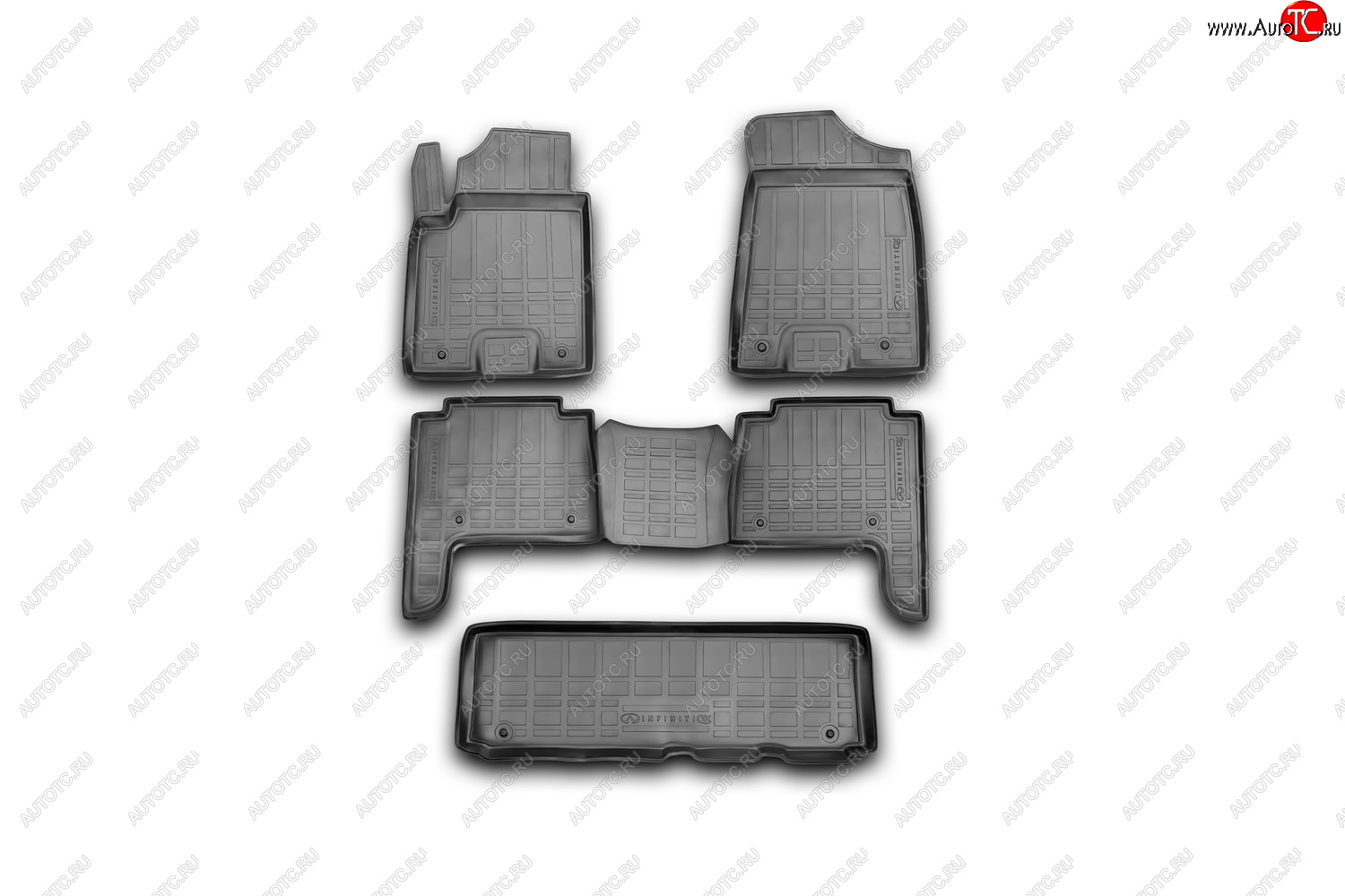 2 199 р. Комплект ковриков в салон (полиуретан, чёрные) INFINITI INFINITI QX56 Z62 (2010-2013)  с доставкой в г. Чебоксары
