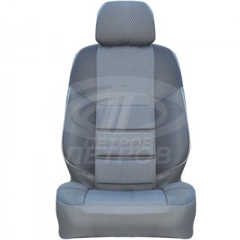 3 999 р. Чехлы (экокожа-жаккард) Петров А10 BYD F3 хэтчбек (2005-2014) (Серый)  с доставкой в г. Чебоксары. Увеличить фотографию 2