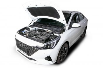 3 199 р. Комплект упоров капота Arbori  Hyundai Solaris  HCR (2020-2022) седан рестайлинг  с доставкой в г. Чебоксары. Увеличить фотографию 3