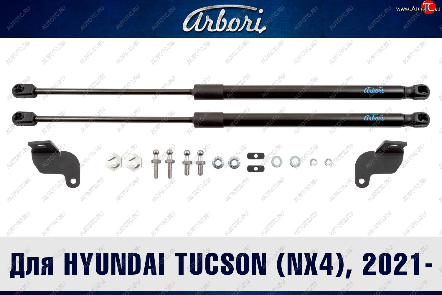 3 199 р. Упоры капота Arbori Hyundai Tucson NX4 (2020-2022)  с доставкой в г. Чебоксары