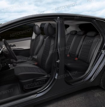 13 849 р. Чехлы на сиденья (экокожа/алькантара, 40/60) Автопилот Audi A3 8P1 хэтчбэк 3 дв. дорестайлинг (2003-2005) (черный)  с доставкой в г. Чебоксары. Увеличить фотографию 7