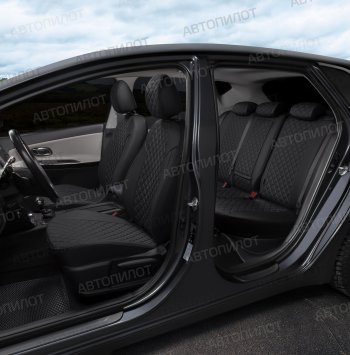 14 449 р. Чехлы на сиденья (экокожа, 40/60) Автопилот Ромб Audi A3 8P1 хэтчбэк 3 дв. дорестайлинг (2003-2005) (черный)  с доставкой в г. Чебоксары. Увеличить фотографию 7