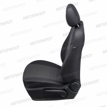 13 849 р. Чехлы на сиденья (экокожа, 40/60) Автопилот Audi A3 8P1 хэтчбэк 3 дв. дорестайлинг (2003-2005) (черный/темно-серый)  с доставкой в г. Чебоксары. Увеличить фотографию 2