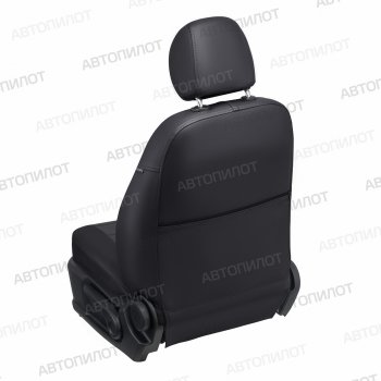13 849 р. Чехлы на сиденья (экокожа, 40/60) Автопилот Audi A3 8P1 хэтчбэк 3 дв. дорестайлинг (2003-2005) (черный/темно-серый)  с доставкой в г. Чебоксары. Увеличить фотографию 4