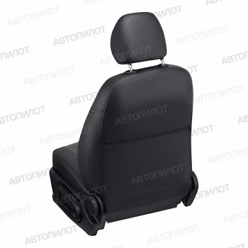 13 849 р. Чехлы на сиденья (экокожа/велюр, 40/60) Автопилот Audi A3 8P1 хэтчбэк 3 дв. дорестайлинг (2003-2005) (черный/федерер)  с доставкой в г. Чебоксары. Увеличить фотографию 4