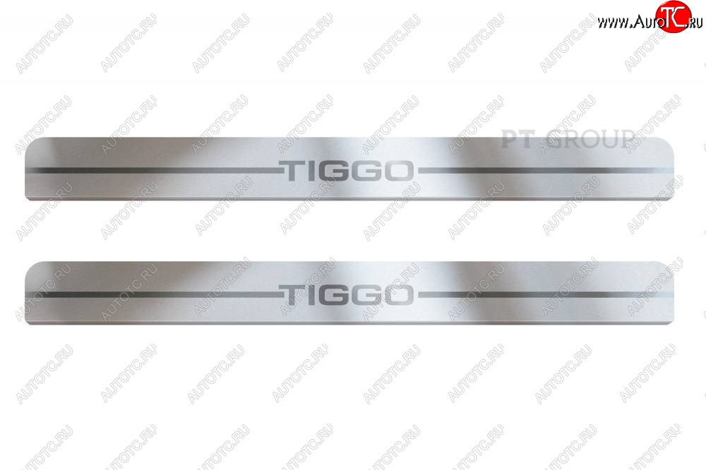2 199 р. Пороги накладки Petroil Tuning Chery Tiggo 7 PRO (2019-2025) (полированная нержавейка)  с доставкой в г. Чебоксары