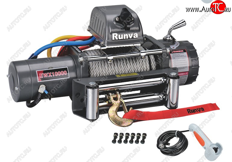 52 219 р. Лебёдка электрическая 12V 10000 lbs 4500 кг Runva Haima Freema минивэн  (2003-2011) (Стальной трос)  с доставкой в г. Чебоксары