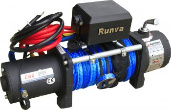 Лебёдка автомобильная электрическая 12V Runva 8000 lbs 3629 кг (синтетический трос) RUNVA ewx8000sr