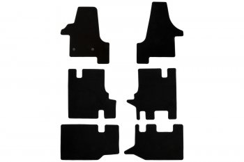 Коврики салона (текстиль) Klever Econom Volkswagen Transporter  T5 (2003-2015) дорестайлинг, рестайлинг (Чёрные)