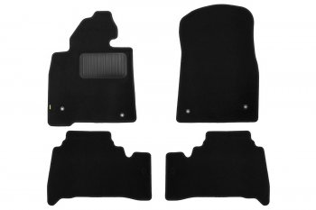Комплект ковриков в салон (чёрные, текстиль) Klever Standard Toyota Land Cruiser  200 (2007-2021) дорестайлинг, 1-ый рестайлинг, 2-ой рестайлинг