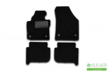 Комплект ковриков в салон (АКПП, чёрные, текстиль) Klever Standard Volkswagen Touran  1T (2006-2015) 1-ый рестайлинг минивэн, 2-ой рестайлинг минивэн