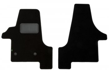 Комплект ковриков в салон (2 штуки, фургон, чёрные, текстиль) Klever Standard Volkswagen Transporter  T5 (2003-2015) дорестайлинг, рестайлинг