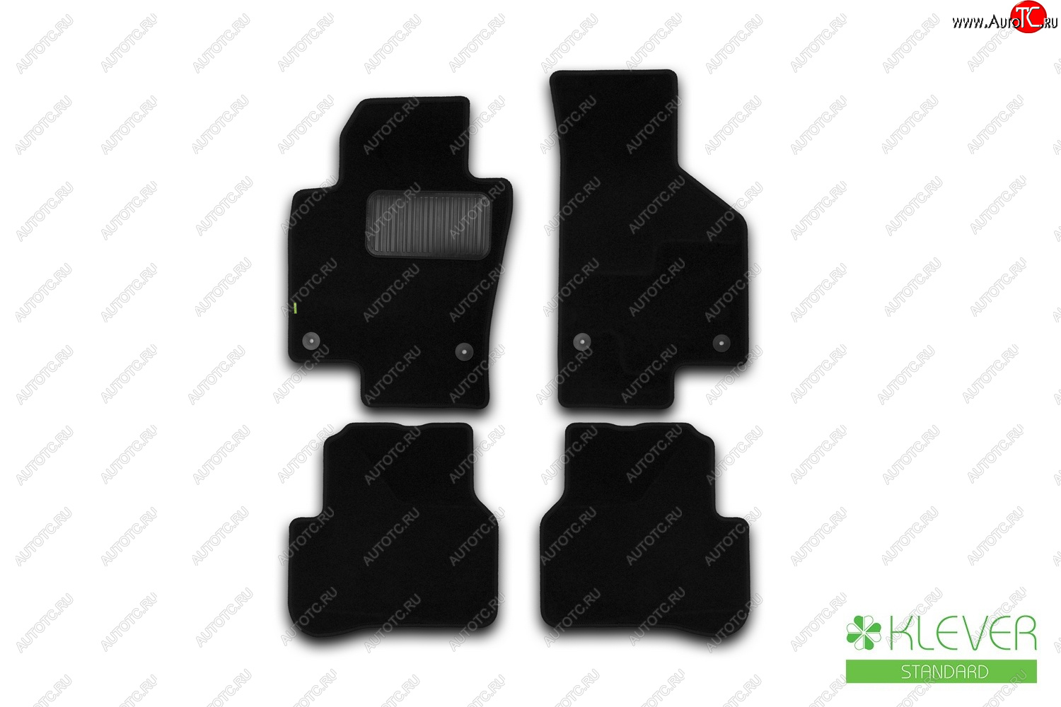 12 799 р. Комплект ковриков в салон (чёрные, текстиль) Klever Standard Volkswagen Passat B7 седан (2010-2015)  с доставкой в г. Чебоксары