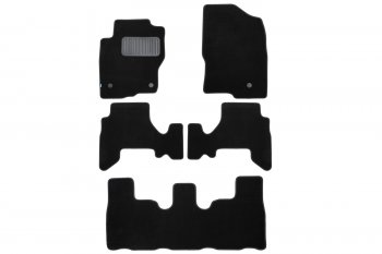 Коврики салона (текстиль) Klever Premium Nissan Pathfinder  R51 (2009-2014) рестайлинг (Чёрные)
