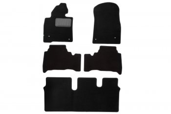Коврики салона (текстиль) Klever Premium Toyota Land Cruiser  200 (2007-2021) дорестайлинг, 1-ый рестайлинг, 2-ой рестайлинг (Чёрные)